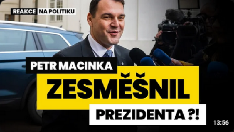 PETR MACINKA ZESMĚŠNIL PREZIDENTA V PŘÍMÉM PŘENOSU?!