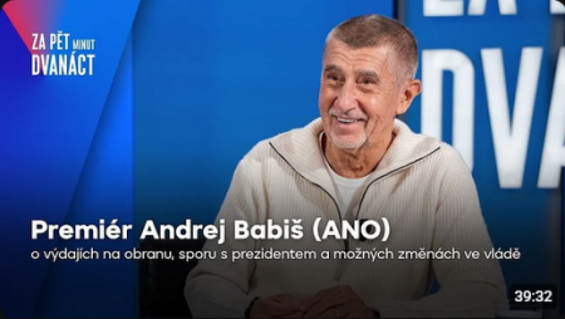 Babiš o zahraniční politice, sporu s prezidentem a o fungování vlády