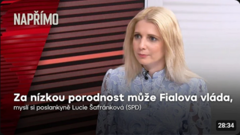 Šafránková: Za nízkou porodností stojí chaos Fialovy vlády. Stát teď pomůže