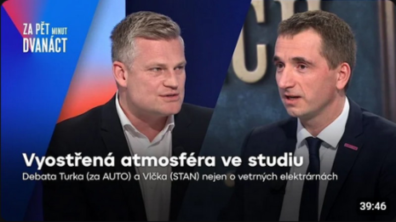 Turek vs. Vlček: Vztahy s Čínou a Ruskem, výstavba větrných elektráren