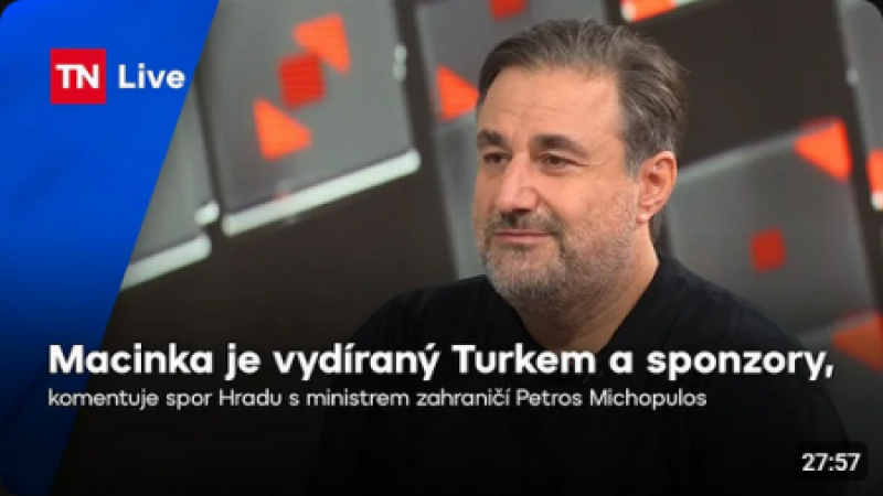 Michopulos: Vydíraný je i sám Macinka, je pod tlakem Turka a sponzorů