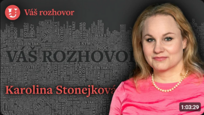 Karolina Stonjeková: Mám úctu k autoritám, jen si dnes mnoho neautorit myslí, že autoritami jsou
